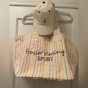 Frasier Sterling Sport Striped Tote and Cap